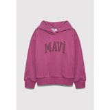 Mavi Kız Çocuk Pembe Logo Baskılı Uzun Kollu Sweatshirt 7S10147-70651 Rahat Kalıp - Mürdüm - 11 - 12 Yaş