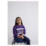 MAVİ Kız Çocuk Sweatshirt, Bisiklet Yaka, Baskılı, Amaranth, 2-3 Yaş