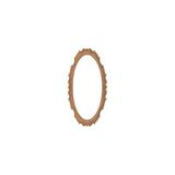 Mavi Koltuk Döşeme Mkd - Ayn 134 / 160 cm Oval Lale Ayna Ahşap Ham Cilasız - Kahverengi