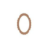 Mavi Koltuk Döşeme Mkd - Ayn 138 / 85 cm Oval Lale Ayna Ahşap Ham Cilasız - Bej