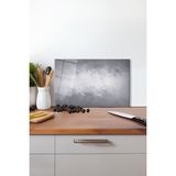 Mavi Köpüren Deniz Dalgası Cam Kesme Tahtası , Silikon Ayaklı, Isıya Kırılmaya Dayanıklı, Sunum Kesim Tablası - 30 x 45 cm