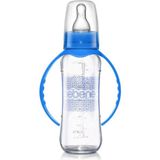 Mavi Kulplu Cam Biberon 230 Ml, Şık ve Kullanışlı Bebek Ürünleri - Ahşap - Ceviz