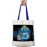 Mavi Kulplu Doctor Who Tardis Yoda Yıkanabilir Omuz Çanta