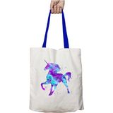 Mavi Kulplu Unicorn Mythology Yıkanabilir Omuz Çanta