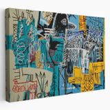 Mavi Kuş Jean Michel Basquiat Dekoratif Kanvas Tablo, Duvar Dekoru 5060
