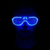 Mavi Led Işıklı Parti Gözlüğü - Neon Glow Şerit Gözlük 3 Modlu P153035s8024