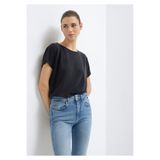 Mavi Liyosel Karışımlı Siyah Basic Tişört Loose Fit / Bol Rahat Kesim 167245-900