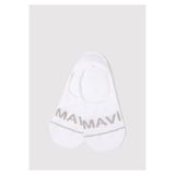 Mavi Logo Baskılı Beyaz Babet Çorabı 0911319-620