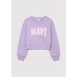 Mavi Logo Baskılı Crop Mor Sweatshirt 7S10097-86954 - 11 - 12 Yaş