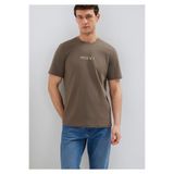 Mavi Logo Baskılı Kahverengi Erkek T-Shirt M0612732-83866