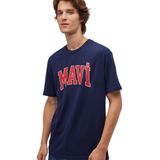 Mavi Logo Baskılı Lacivert Tişört Loose Fit/Bol Rahat Kesim 0611711-84371 Lacivert-84371 M