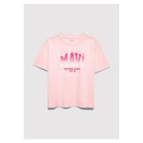 Mavi Logo Baskılı Pembe Tişört Loose Fit/Bol Rahat Kesim 7610386-71007