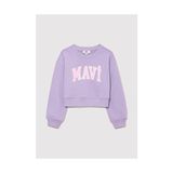 MAVİ LOGO CROP SWEATSHIRT - 3 - 4 Yaş - Lila