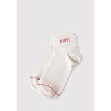 Mavi Logo Detaylı Beyaz Patik Çorap 1912785-20454 Beyaz-20454 One Size