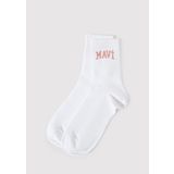 Mavi Logo Detaylı Beyaz Soket Çorap 1912726-620 Beyaz-620 One Size