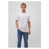 Mavi Logo Işlemeli Beyaz Basic Tişört Loose Fit / Bol Rahat Kesim -620 067074