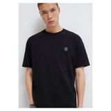 Mavi Logo İşlemeli Siyah Basic Tişört Loose Fit / Bol Rahat Kesim 067074-900