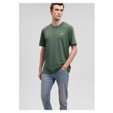 Mavi Logo Işlemeli Yeşil Basic Tişört Loose Fit / Bol Rahat Kesim -81570 067074
