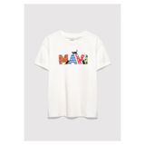 Mavi Logolu Kırık Beyaz Kız Çocuk T-Shirt M7610426-70057