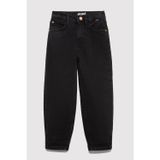 Mavi Lol Streç Pamuklu Normal Bel Daralan Paça Mom Jeans Kız Çocuk Kot Pantolon 7010037-90882 Siyah