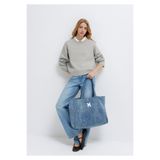 Mavi M Logo İşlemeli Denim Omuz Çantası 1913790-22189