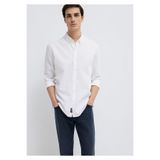 Mavi M Logo Nakışlı Beyaz Gömlek Slim Fit / Dar Kesim 0211192-620