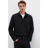 Mavi M Logo Nakışlı Siyah Örme Gömlek 0211789-900 - XL