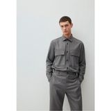 Mavi M0211279-80024 Erkek Uzun Kol Gömlek Koyu Gri Melanj - 2XL