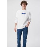 Mavi M0610925-620 Bisiklet Yaka Beyaz Erkek Sweatshirt