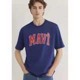 Mavi M0611711-70722_MAVİ LOGO Bisiklet Yaka Düz Saks Erkek T-Shirt