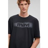 Mavi M0612002-900 Siyah Loose Mavi Baskılı Erkek T-shirt