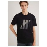 Mavi M0612174 Pro Logo Baskılı Reflektör Detaylı Tişört Erkek T-Shirt SİYAH