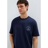 Mavi M0613282-82318 Gemi Baskılı Tişört Erkek T-Shirt - Lacivert