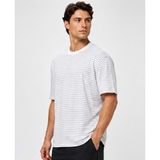 Mavi M0613317-86623 Mavi Çizgili Sky Captain Tişört Erkek T-Shirt - Beyaz