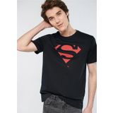 Mavi M066875-900 Superman Bisiklet Yaka Slim Fit Baskılı Siyah Erkek T-shirt