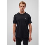 Mavi M067074-900 Logo Bisiklet Yaka Loose Fit Düz Siyah Erkek T-shirt