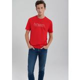 Mavi M067115-70471 Kırmızı Regular İstanbul Baskılı Erkek T-Shirt