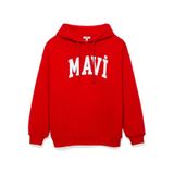 Mavi M1600361-86417 Kapüşon Yaka Kırmızı Kadın Sweatshirt