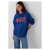 Mavi M1600361 Logo Baskılı Kapüşonlu Kadın Sweatshirt