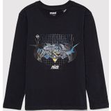 Mavi M6610238-900 Erkek Çocuk Batman Baskılı Uzun Kol T-Shirt