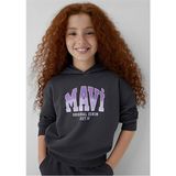 Mavi M7S10179-70087 Mavi Baskılı Sweatshırt Kömür Kız Çocuk Sweatshirt - Antrasit