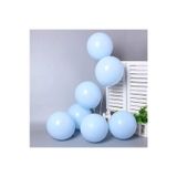 Mavi Makaron Pastel Renk Mat Balon 50 adet