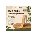 Mavi Masal 2,5 cm x 5 Metre Açık Meşe Ahşap Desenli Kumaş Yapışkan Bant – Kendinden Yapışkanlı Mobilya Kaplama Bandı ve Dekoratif Tamir Şeridi