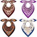 Mavi Masal 4'lü Kadın Fular Seti Ve Bandana - Renkli
