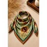 Mavi Masal Ayçiçeği Kadın Fular 48 cm Masalscarf