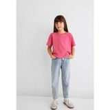 Mavi Mavi Logo Baskılı Pembe Crop Tişört 7610181-71111 - 3 - 4 Yaş - Ahududu