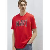 MAVİ MAVİ LOGO TİŞÖRT Çin Kırmızısı Erkek T-Shirt M0611711-70467