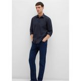 Mavi Mavı M0211673-70489 Dark Navy Erkek Dar Kesım Uzun Kol Duz Gomlek