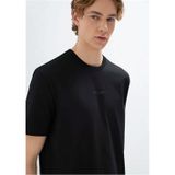Mavi Mavı M0613348-900 Sıyah Erkek Oversıze Mavı Jeans Logo Baskılı T-Shırt