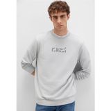 Mavi Mavı M0S10402-70075 Acık Grı Erkek Mavı Logo Baskılı Bısıklet Yaka Regular Sweatshırt